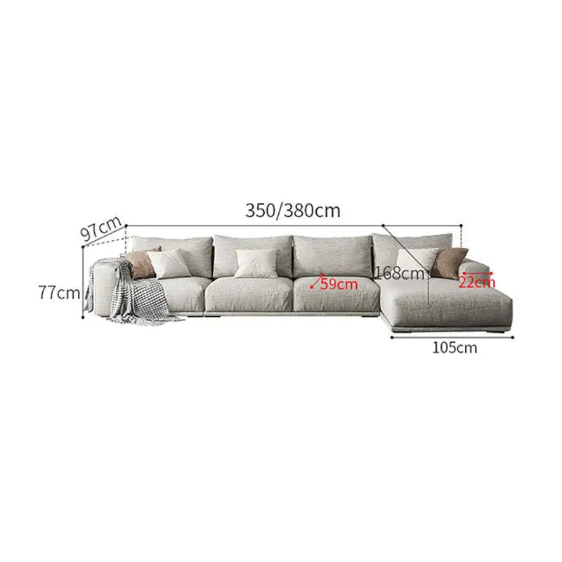 Frances Three Seater Corner, Four Seater Corner Sofa, Cotton Linen Luxepalace.co.uk