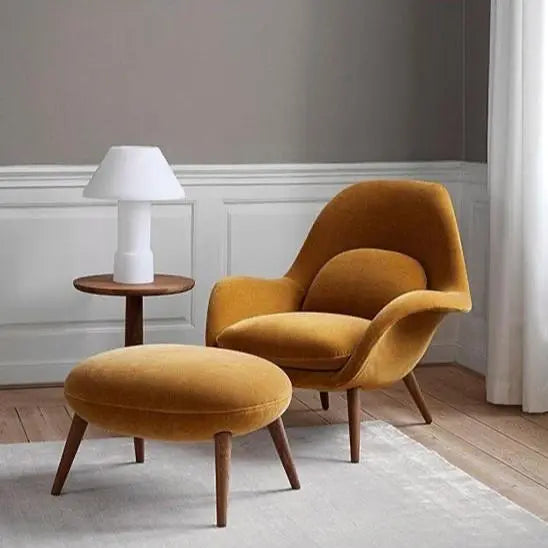 Fredericia Swoon Armchair And Footstool, Velvet Luxepalace.co.uk