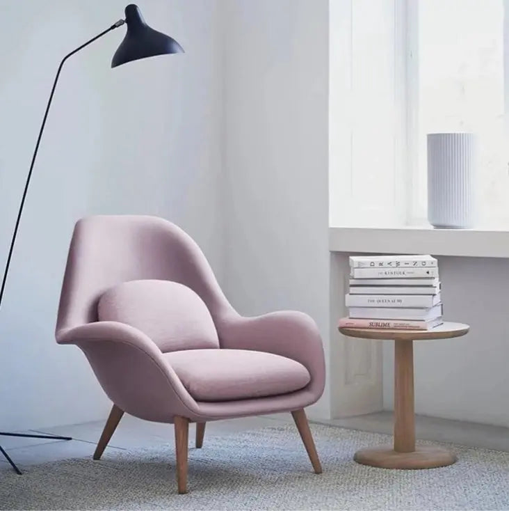 Fredericia Swoon Armchair And Footstool, Velvet, Brown Luxepalace.co.uk