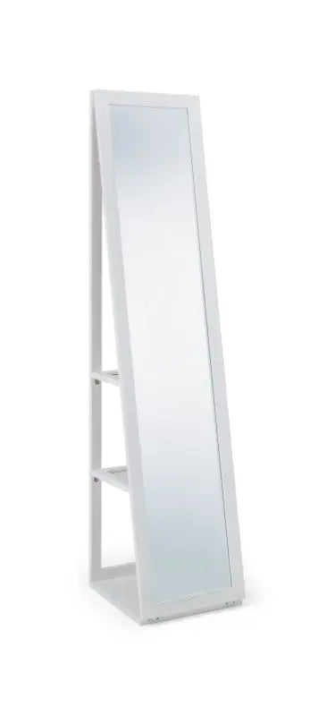 Fresco White Storage Mirror Luxepalace