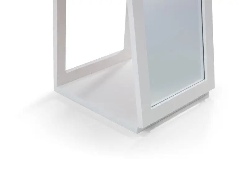 Fresco White Storage Mirror Luxepalace