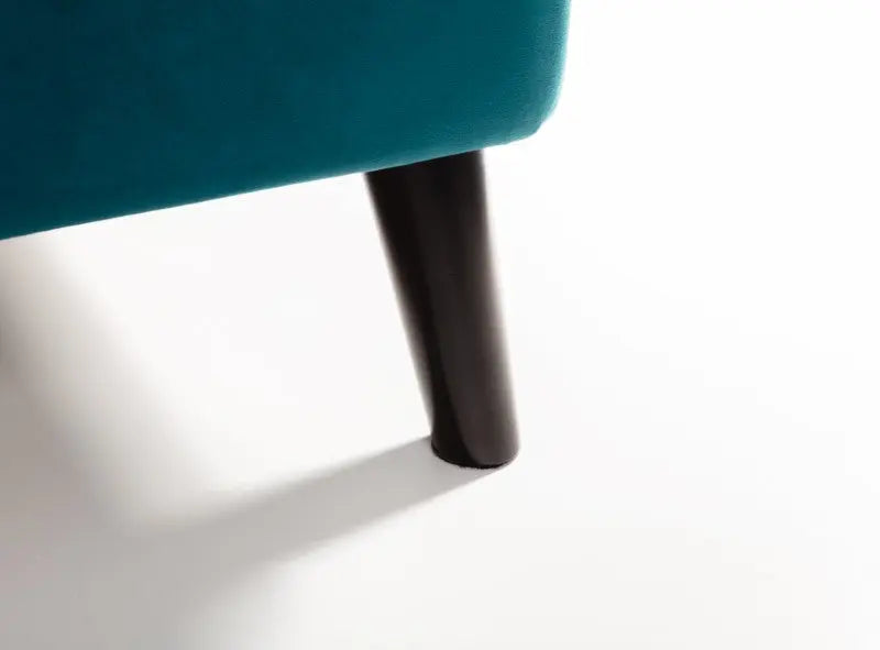 Frida Curved Velvet 135cm Double Bed - Teal Luxepalace