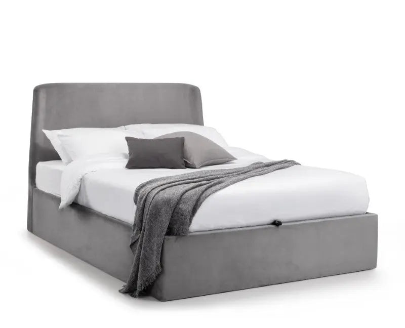 Frida Ottoman Storage 135cm Double Bed - Grey Luxepalace