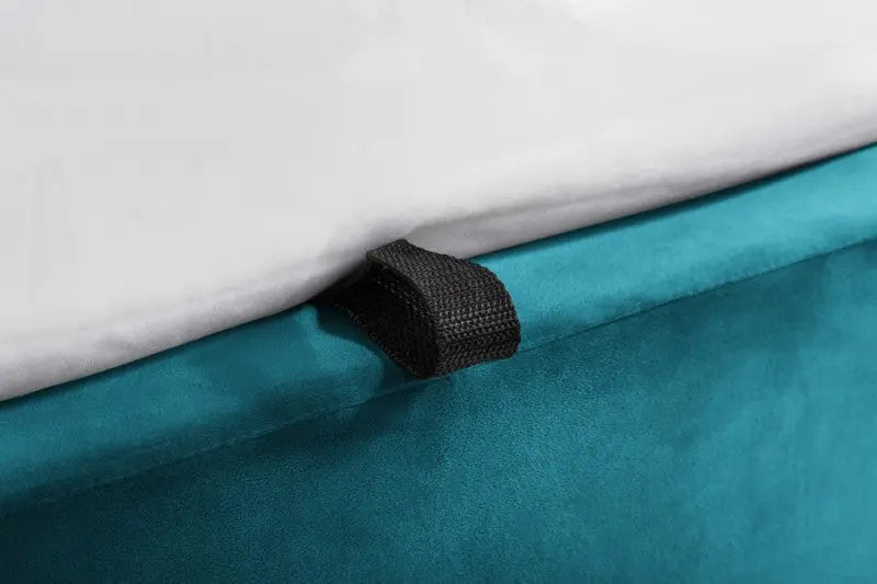 Frida Ottoman Storage 135cm Double Bed - Teal Luxepalace