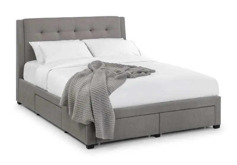 Fullerton 4 Drawer 135cm Double Bed Grey Luxepalace
