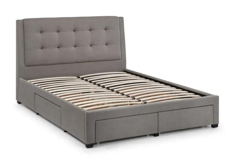 Fullerton 4 Drawer 135cm Double Bed Grey Luxepalace
