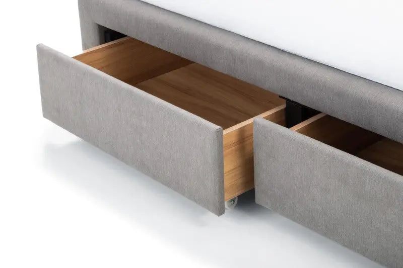Fullerton 4 Drawer 135cm Double Bed Grey Luxepalace