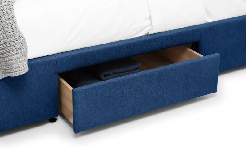 Fullerton 4 Drawer 150cm King Bed Blue Luxepalace