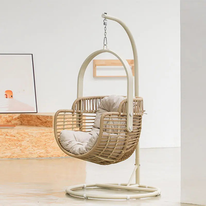 Galilea Rattan Garden Hanging Egg Chair with Stand, Indoor / Outdoor Furniture Luxepalace.co.uk