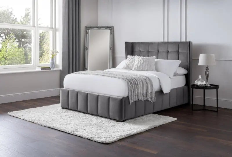 Gatsby 135cm Double Bed - Light Grey Luxepalace