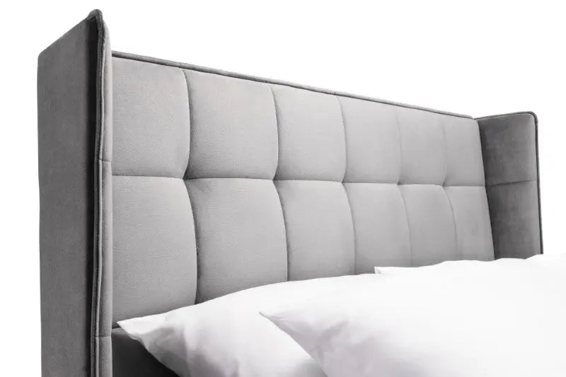 Gatsby 135cm Double Bed - Light Grey Luxepalace