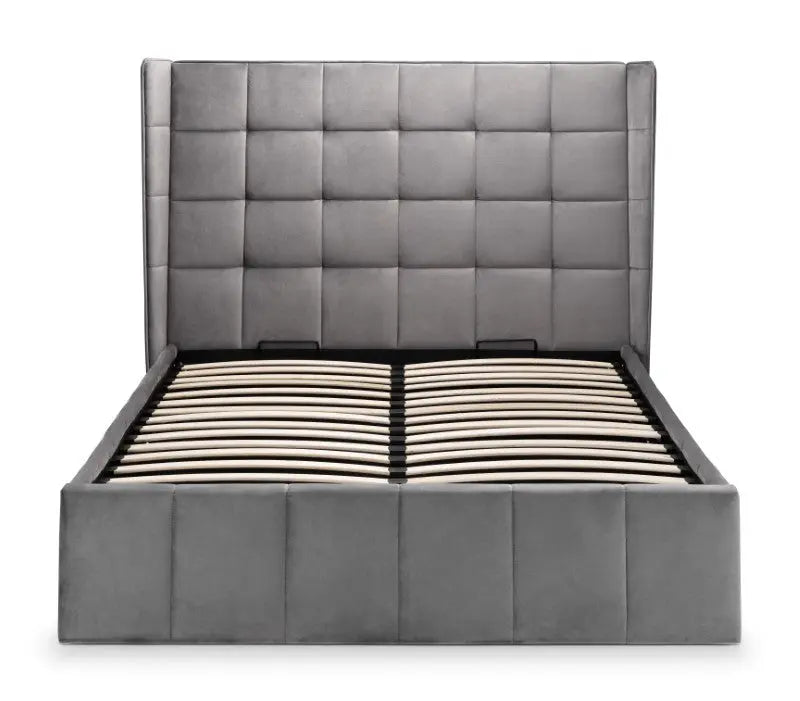 Gatsby Ottoman Storage 135cm Double Bed - Light Grey Luxepalace