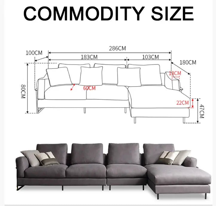 H92 Grey Four Seater Corner Sofa, Leathaire, Multiple Color Luxepalace.co.uk