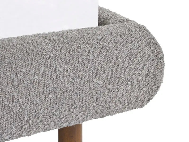 Hannah King Bed 150Cm - Grey Boucle Luxepalace