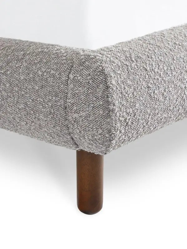 Hannah King Bed 150Cm - Grey Boucle Luxepalace