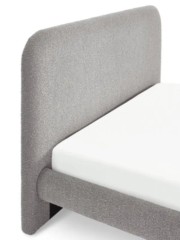 Hannah King Bed 150Cm - Grey Boucle Luxepalace