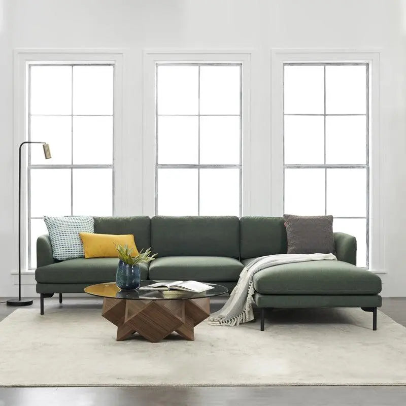 Haven Two Seater Sofa, Armchair, Green Linen Luxepalace.co.uk