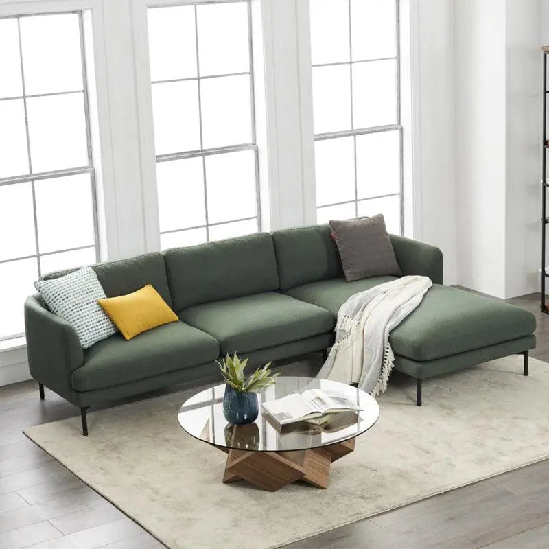 Haven Two Seater Sofa, Armchair, Green Linen Luxepalace.co.uk
