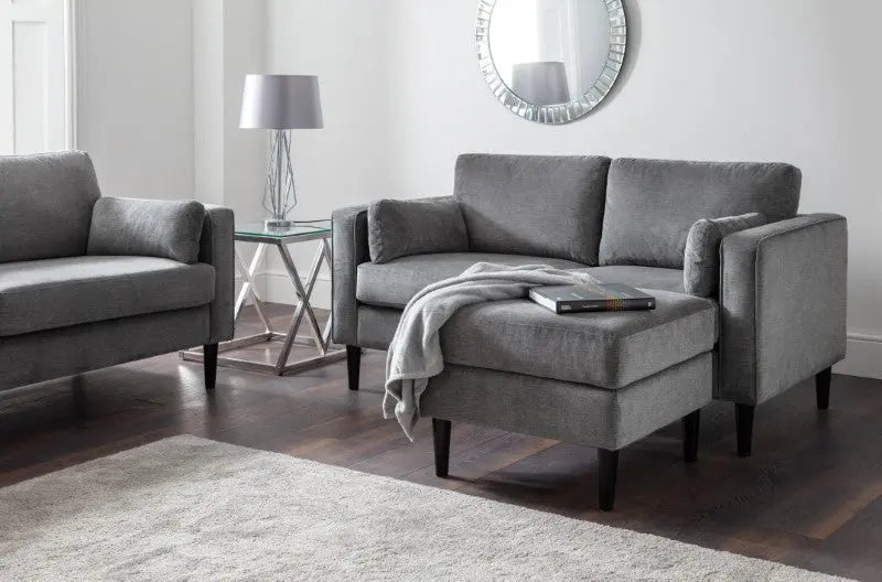 Hayward 2 Seater - Grey Chenille Fabric Luxepalace