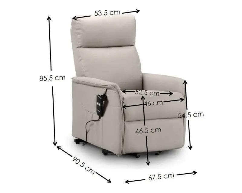 Helena Rise & Recline Chair - Charcoal Fabric Luxepalace