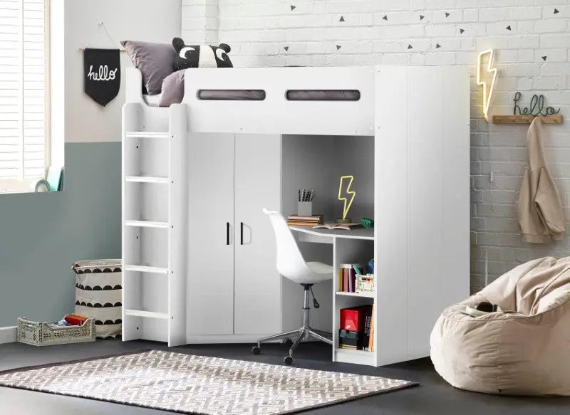 Hercules High Sleeper - All White Luxepalace