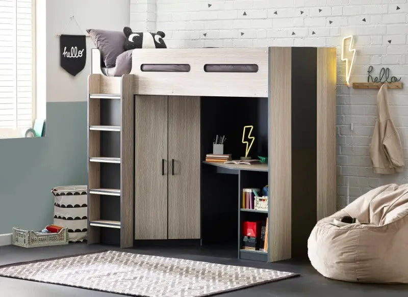 Hercules High Sleeper - Woodgrain & Anthracite Luxepalace