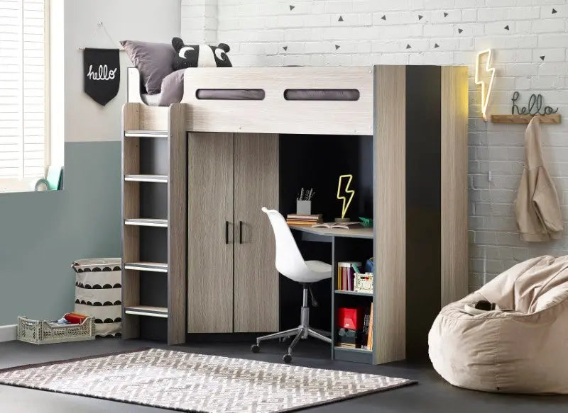 Hercules High Sleeper - Woodgrain & Anthracite Luxepalace