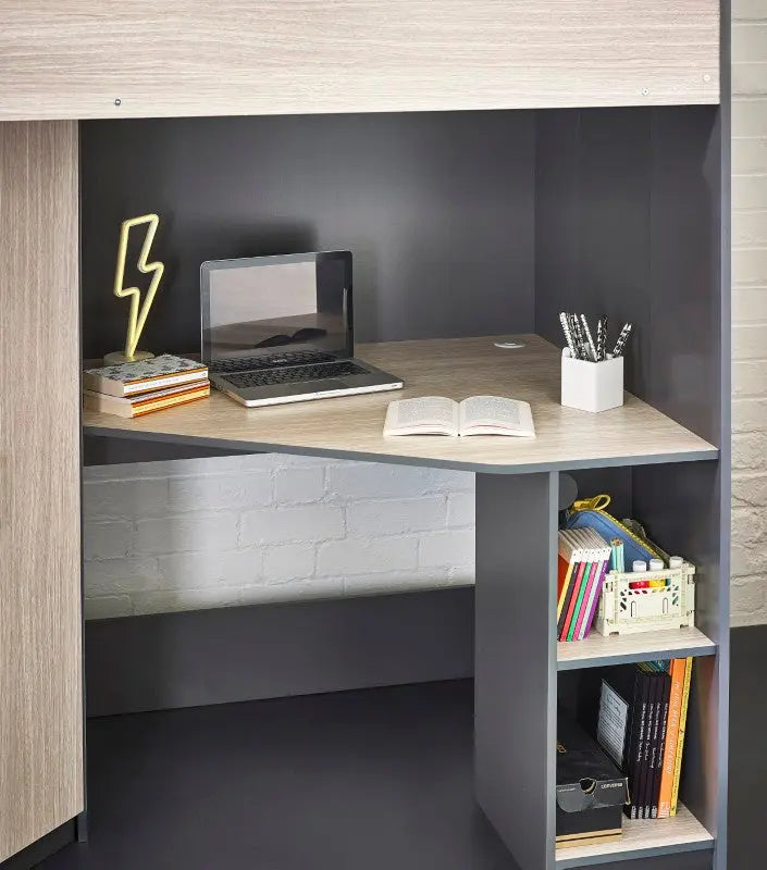 Hercules High Sleeper - Woodgrain & Anthracite Luxepalace