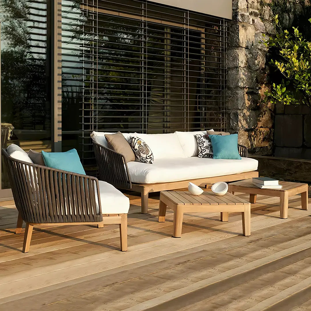Hippolyta Outdoor Dining Set, Outdoor Sofa Set Luxepalace.co.uk