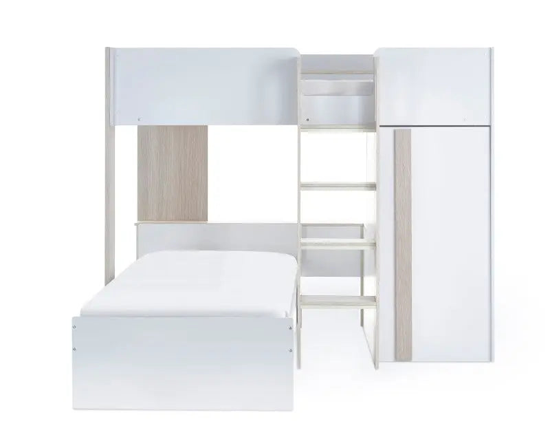 Horizon Bunk Bed - Pale Wood And White Luxepalace