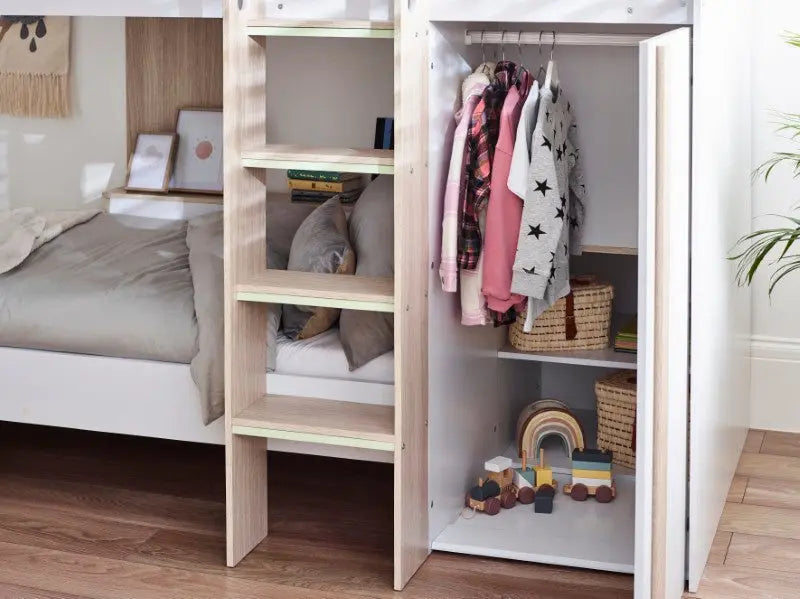 Horizon Bunk Bed - Pale Wood And White Luxepalace