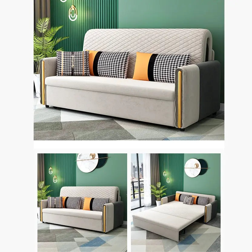 Imelde Two Seater Sofa Bed, Linen Luxepalace.co.uk