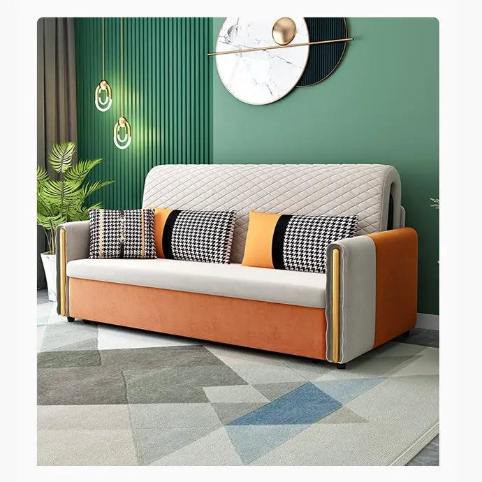 Imelde Two Seater Sofa Bed, Linen Luxepalace.co.uk