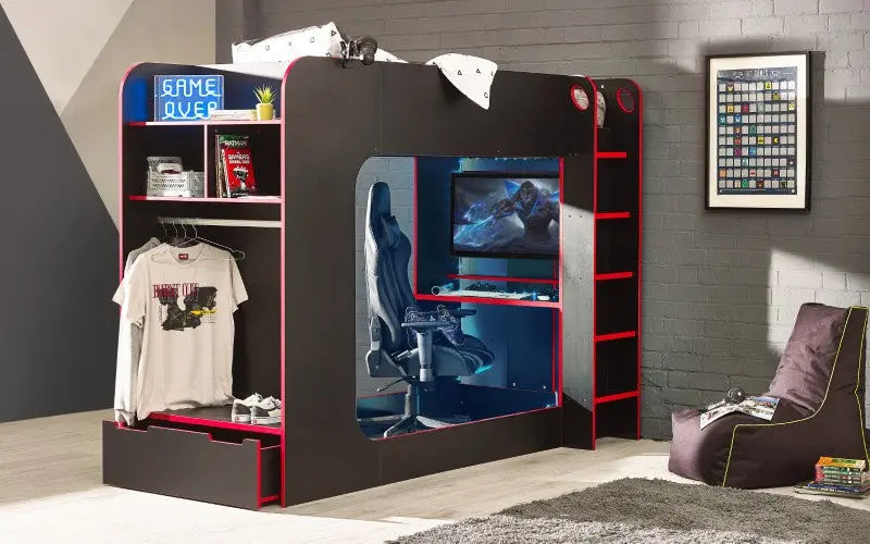 Impact Gaming Bunk Black/Red Luxepalace