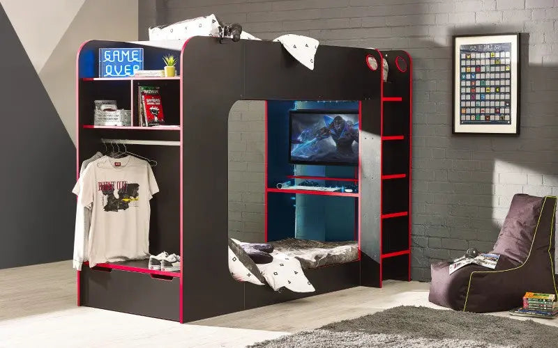 Impact Gaming Bunk Black/Red Luxepalace
