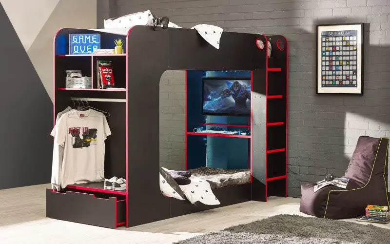Impact Gaming Bunk Black/Red Luxepalace