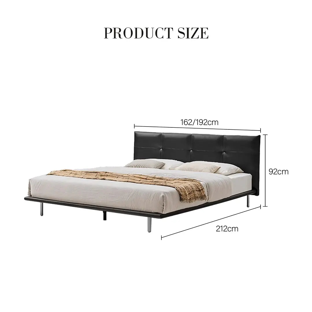 Ines Floating Bed, King Size, Super King Size Bed, Real Leather Luxepalace.co.uk