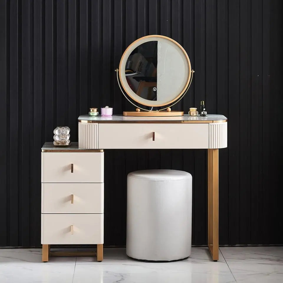 Isai Extendable Dressing Table With LED Mirror Luxepalace.co.uk