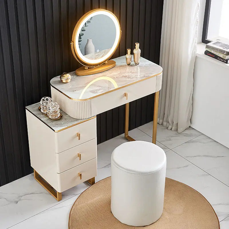 Isai Extendable Dressing Table With LED Mirror Luxepalace.co.uk