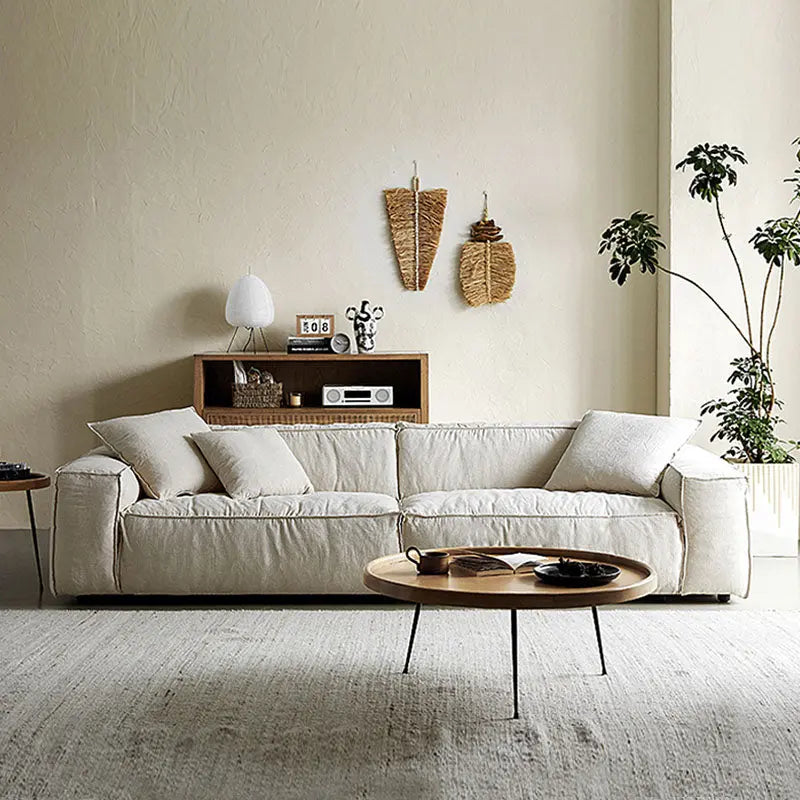 Jerome Three Seater Sofa, Cotton Linen Luxepalace.co.uk
