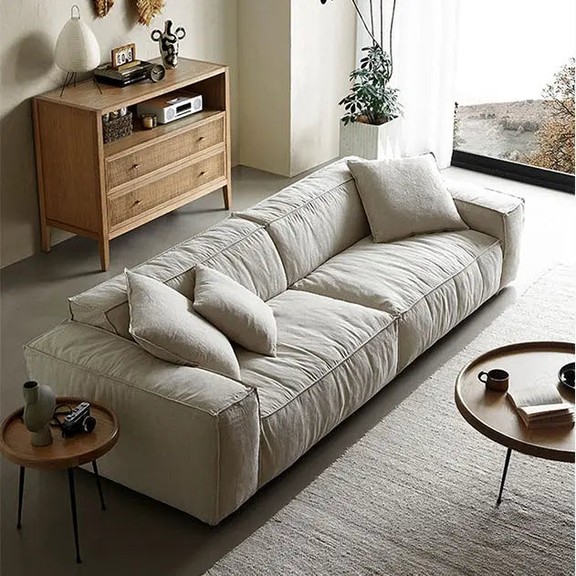 Jerome Three Seater Sofa, Cotton Linen Luxepalace.co.uk