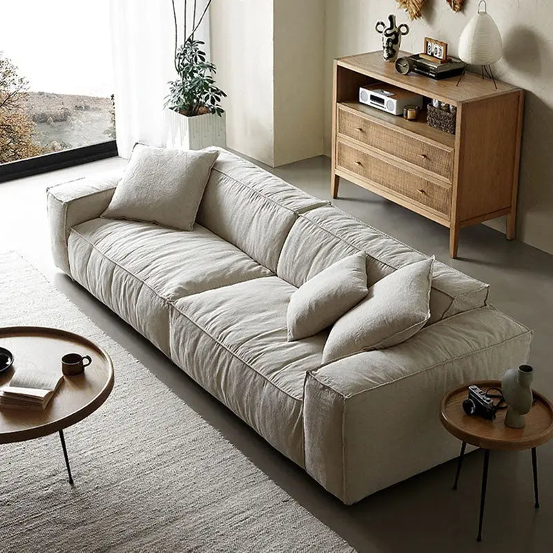 Jerome Three Seater Sofa, Cotton Linen Luxepalace.co.uk