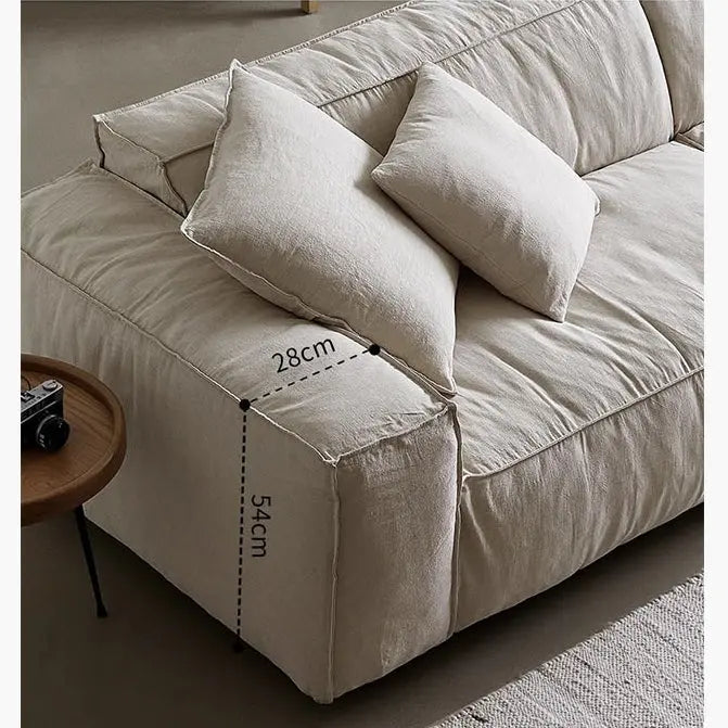 Jerome Three Seater Sofa, Cotton Linen Luxepalace.co.uk