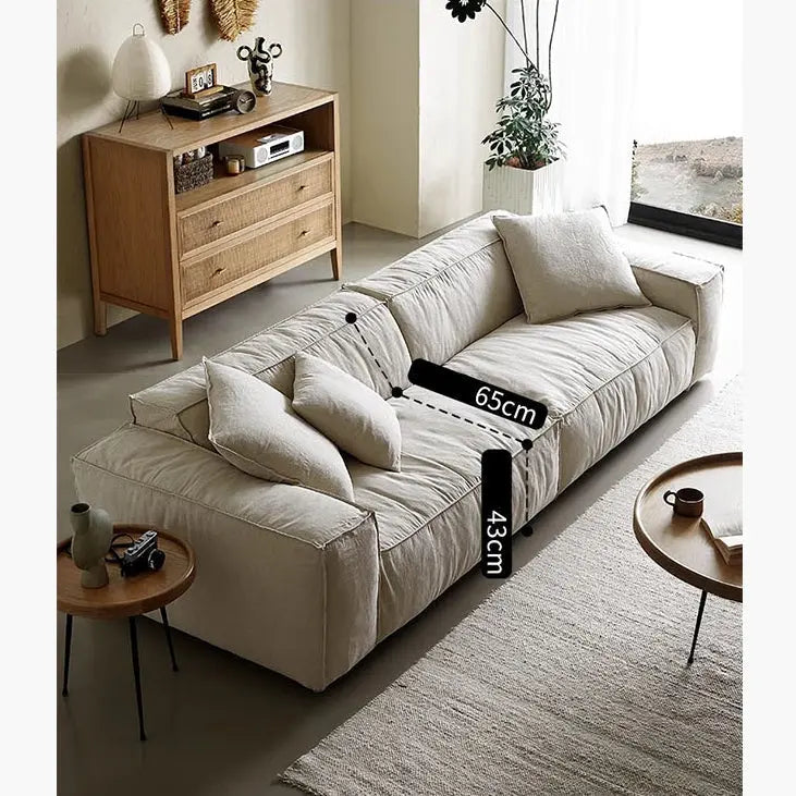 Jerome Three Seater Sofa, Cotton Linen Luxepalace.co.uk