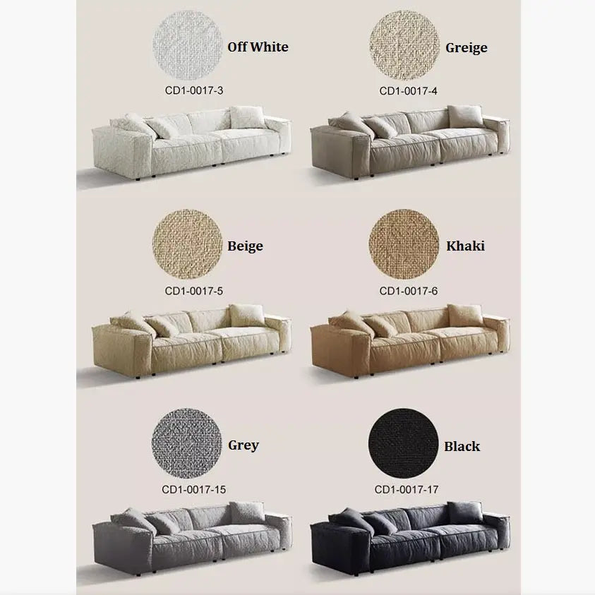Jerome Three Seater Sofa, Cotton Linen Luxepalace.co.uk