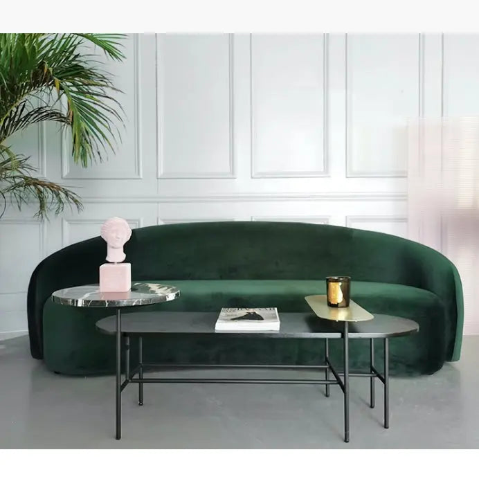 Julep Modern Curved Three Seater, Four Seater Sofa, Velvet Luxepalace.co.uk