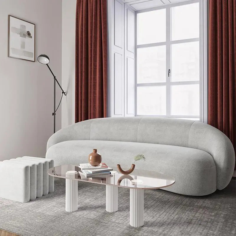 Julep Modern Curved Three Seater, Four Seater Sofa, Velvet Luxepalace.co.uk