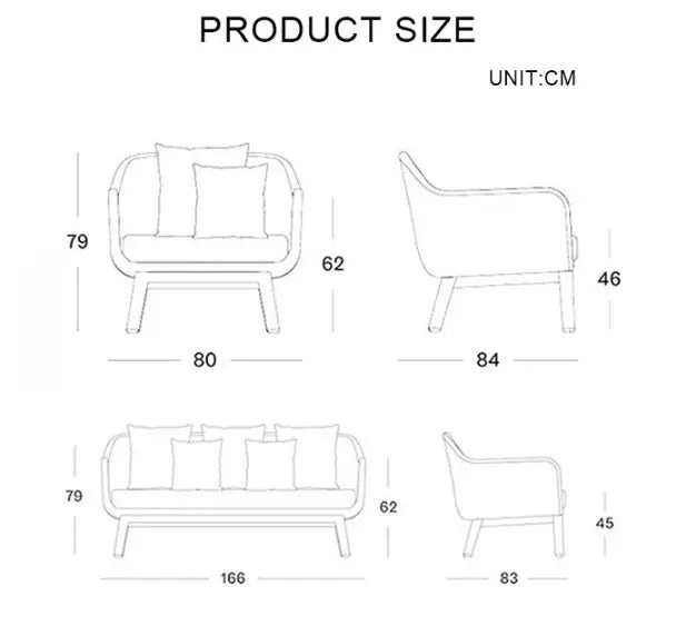 Julii Rattan Armchair, Two Seater Sofa, Outdoor Furniture Luxepalace.co.uk