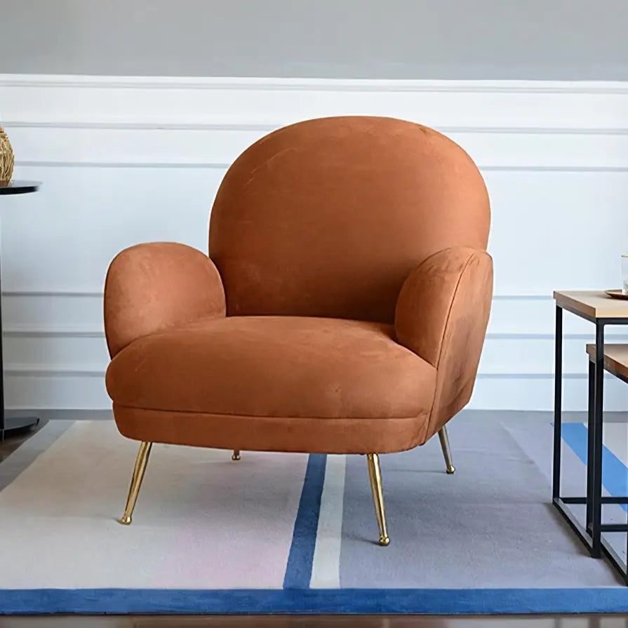 Juno Armchair, Brown Velvet Luxepalace.co.uk