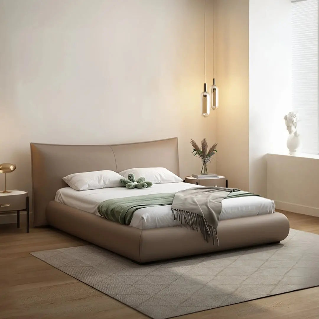 Kai King Size Bed With Storage, Super King Size With Storage, Real Leather Luxepalace.co.uk
